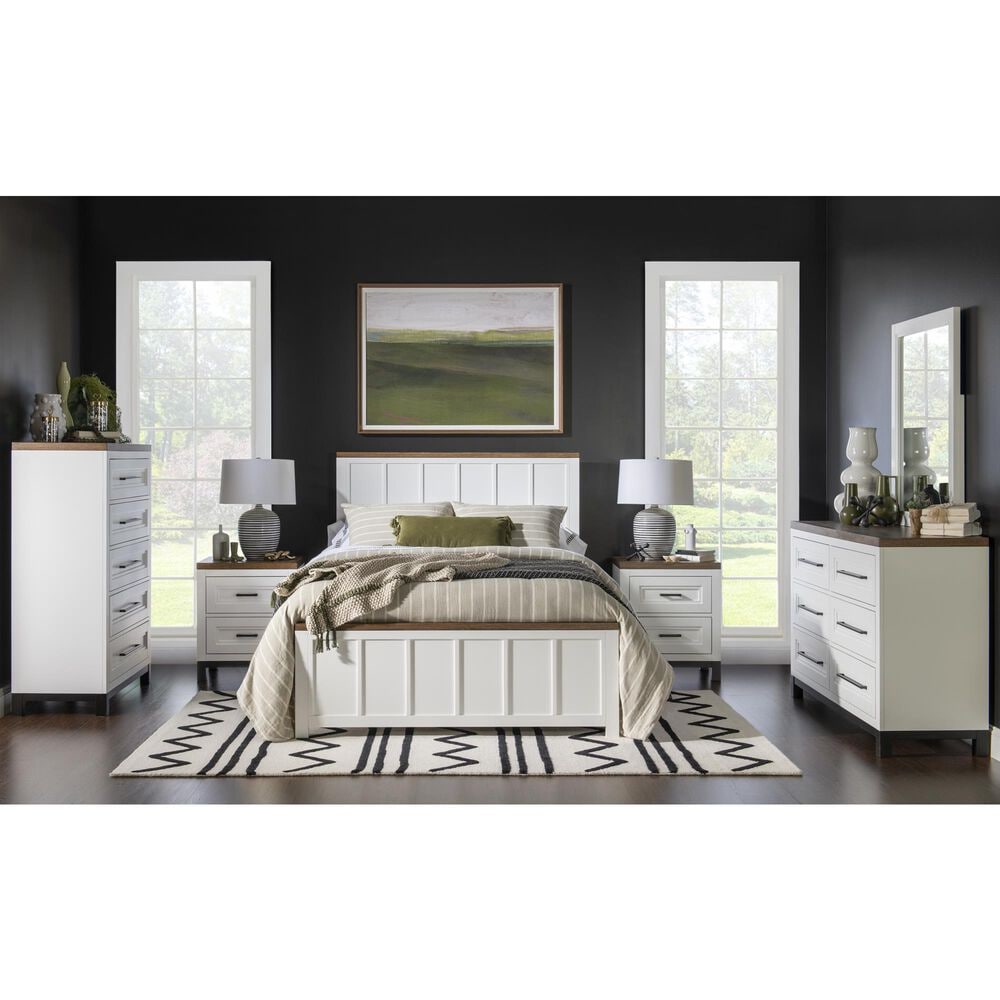 Legacy Classic Dutton 4-Piece Full Bedroom Set in Natural White, Toasted Coconut and Aged Black, , large