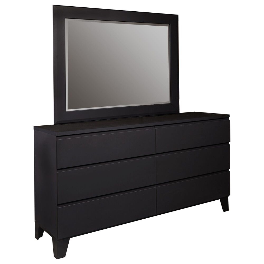 Loft District Metrica 6 Drawer Dresser and Mirror in Softwelle Lava, , large