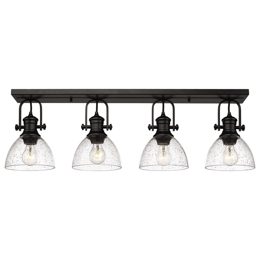 Golden Lighting Hines 4-Light Semi-Flush in Matte Black, , large