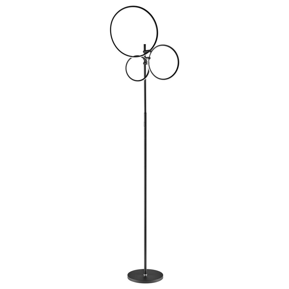 Lite Source LED 3-Ring Floor Lamp in Black, , large
