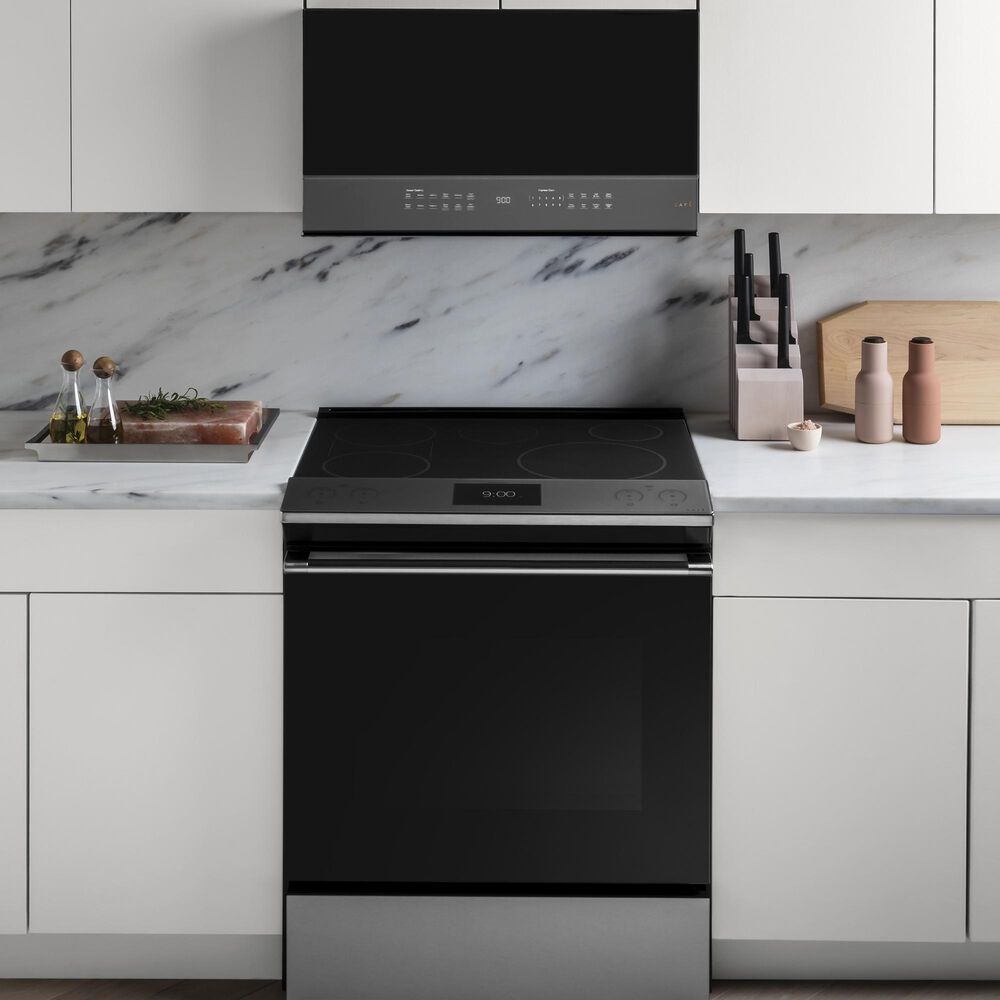 Cafe 2.1 Cu. Ft. Smart Over-the-Range Microwave Oven in Platinum, , large