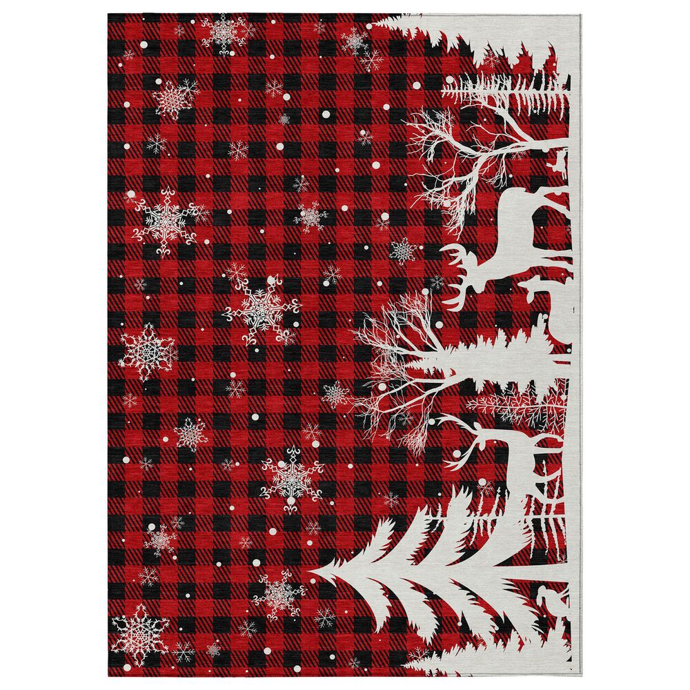 Dalyn Rug Company Wonderland WN32 3" x 5" Red Indoor/Outdoor Area Rug, , large