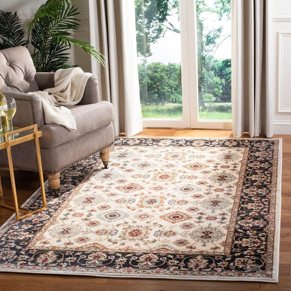 Safavieh Lyndhurst LNH332 4&#39; x 6&#39; Cream and Navy Area Rug, , large