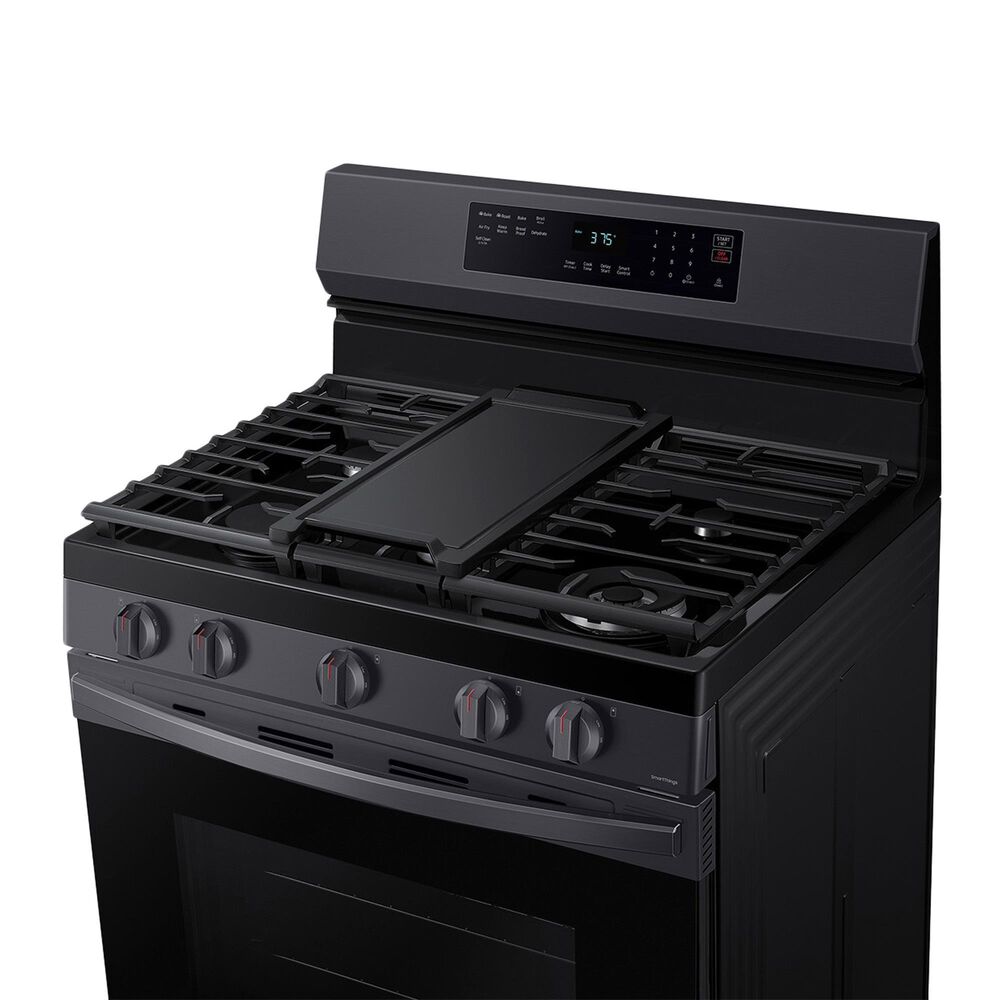 Samsung 6 Cu. Ft. Freestanding Gas Range with NoPreheat Air Fry in Black Stainless Steel Shop NFM