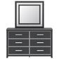 Ashley Zuraleus 6-Drawer Dresser and Mirror in Matte Black and Chrome, , large