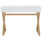 Valor Living Juliette Vanity Desk Only in Bright White and Gold, , large