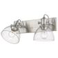 Golden Lighting Hines 2-Light Bath Vanity with Seeded Glass in Pewter, , large