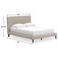 Ashley Cielden Queen Upholstered Platform Bed with Roll Slats in Tan, , large