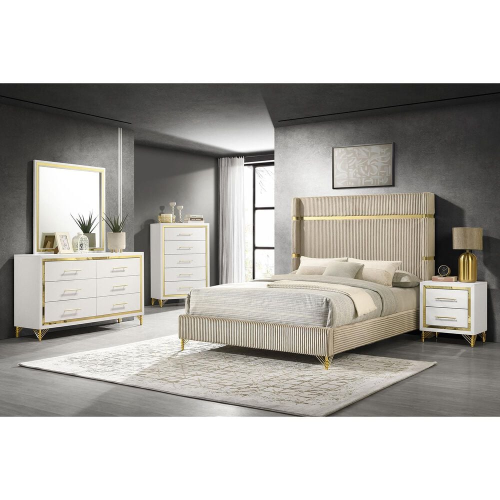 Pacific Landing Lucia King Bed in Beige, , large