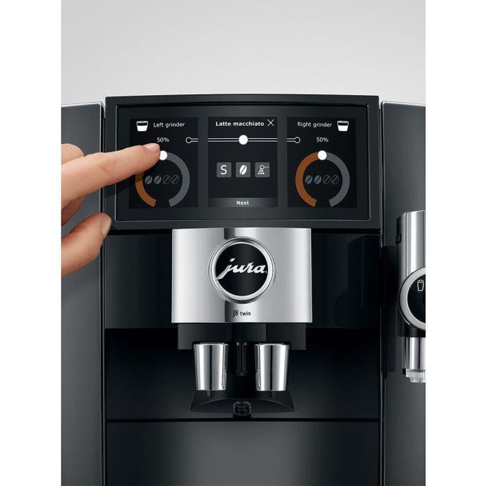 Jura J8 twin Automatic Coffee Machine in Diamond Black, , large