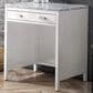 James Martin Vanities Addison 30" Makeup Vanity in Glossy White with 3 cm Carrara White Marble Top, , large