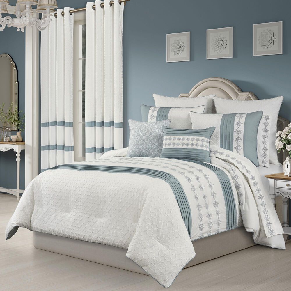 Royal Court Trilogy 3-Piece Full/Queen Comforter Set in Blue, , large