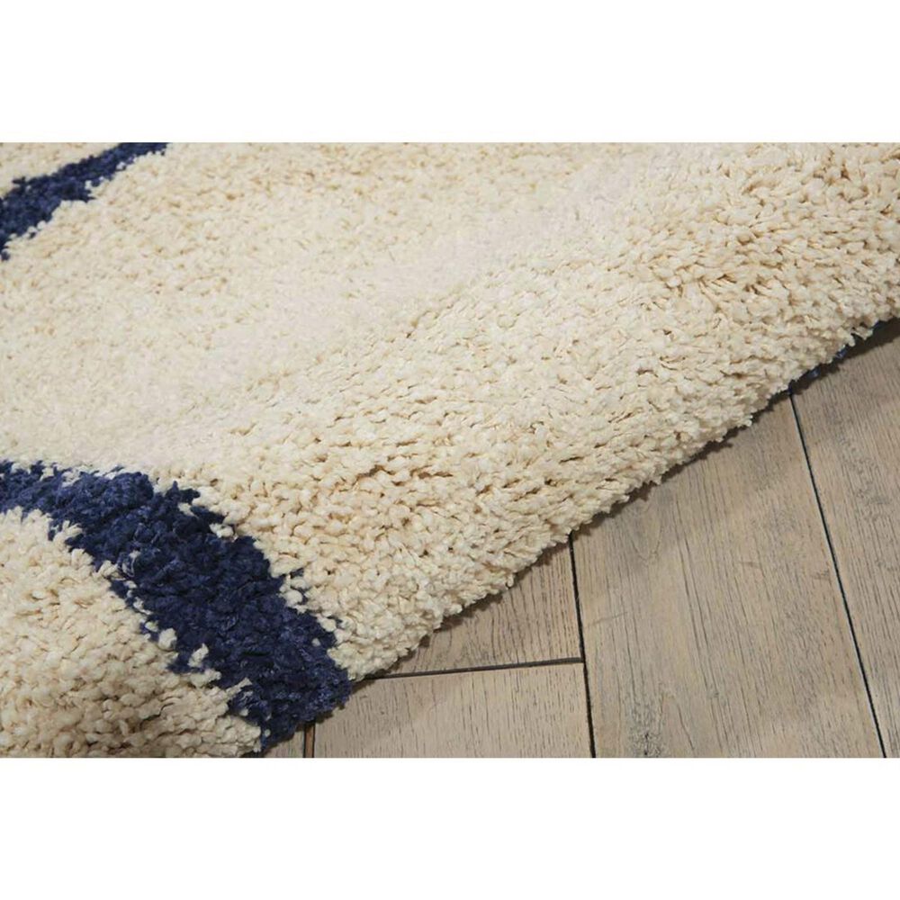 Nourison Brisbane BRI03 8&#39;2&quot; x 10&#39; Ivory and Blue Area Rug, , large