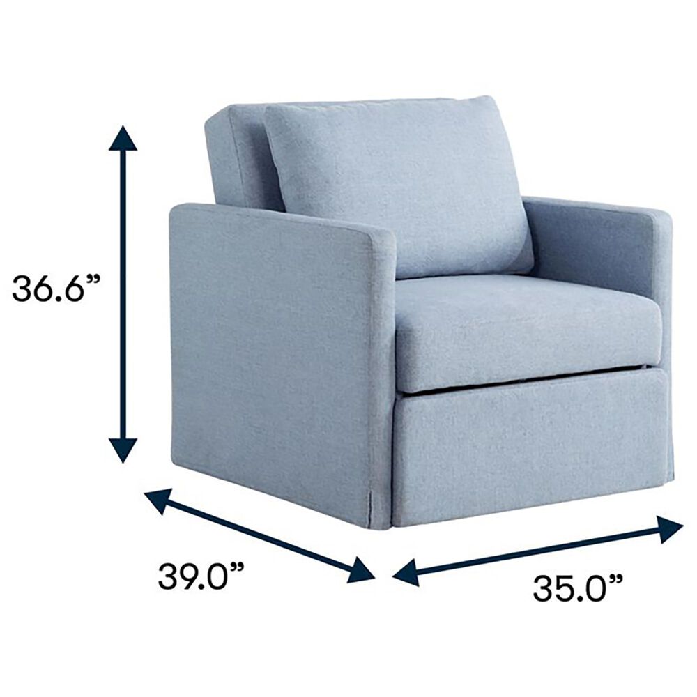 Lifestyle Solutions Blair Convertible Chair in Blue, , large