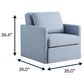 Lifestyle Solutions Blair Convertible Chair in Blue, , large