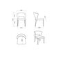 Monroe Rose Curved Open Back Side Chair in Walnut, , large