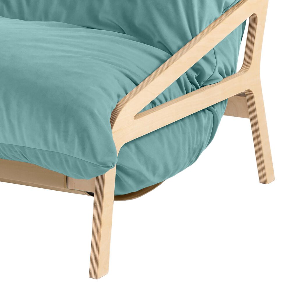 Jaxx Saxx Lush Velvet Bean Bag Lounge Chair in Turquoise, , large