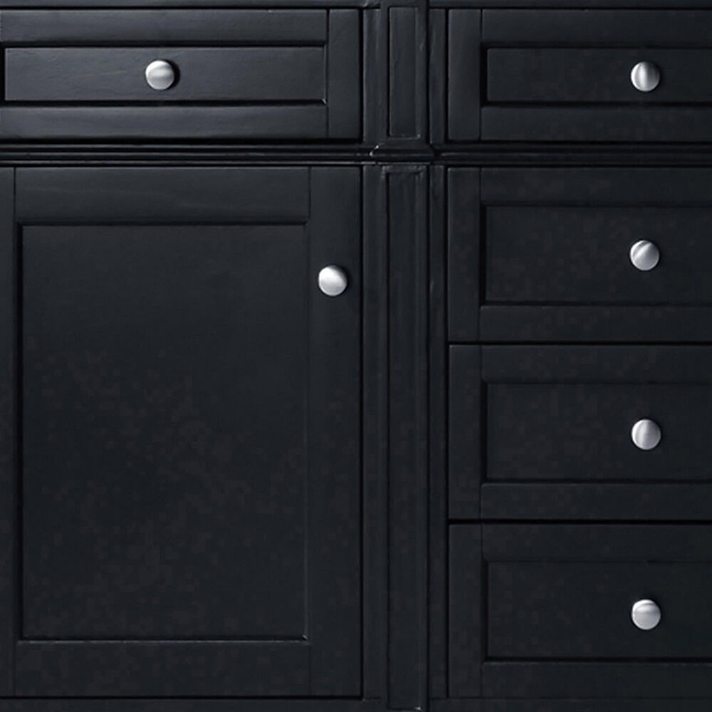James Martin Vanities Brittany 60&quot; Double Bathroom Vanity in Black Onyx with 3 cm Parisien Bleu Quartz Top and Rectangular Sinks, , large