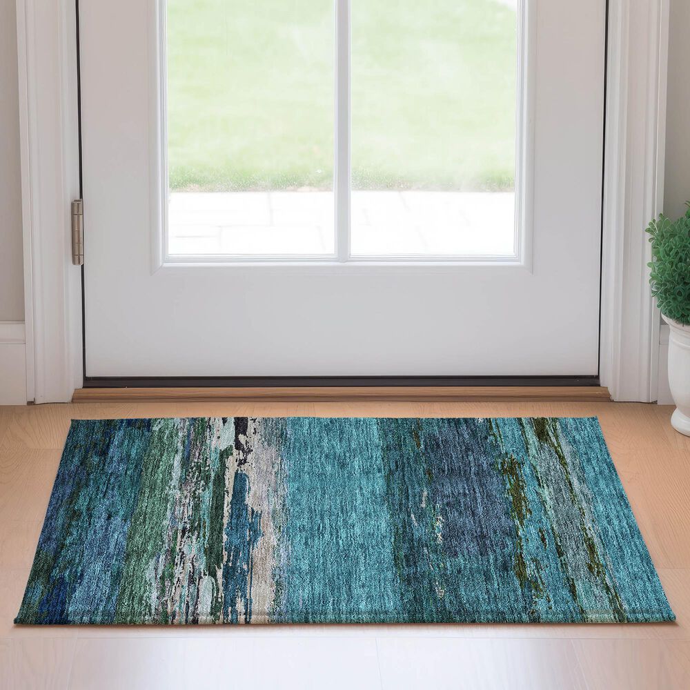 Dalyn Rug Company Trevi TV8 2&#39;6&quot; x 3&#39;10&quot; Teal Area Rug, , large