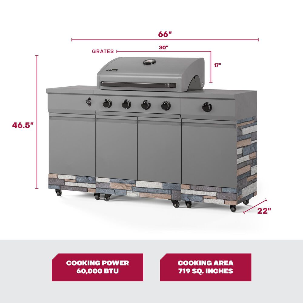 TYTUS Fresno Liquid Propane and Natural Gas Convertible Grill in Gunmetal and Ash, , large