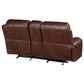 Crystal City Keily Manual Glider Reclining Loveseat in Brown, , large
