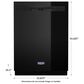 Maytag 24" Built-In Pocket Handle Dishwasher with 50 Decibel in Black, , large