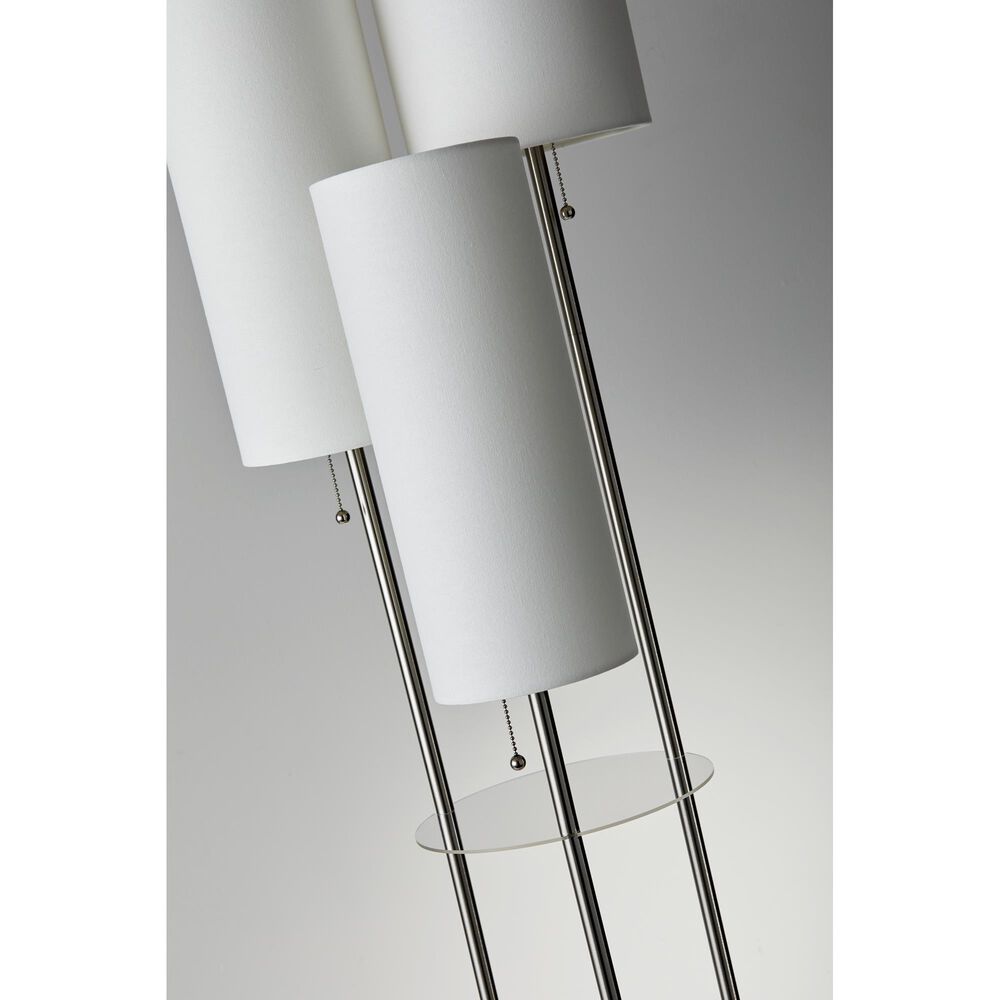 Adesso Trio Floor Lamp in Brushed Steel, , large