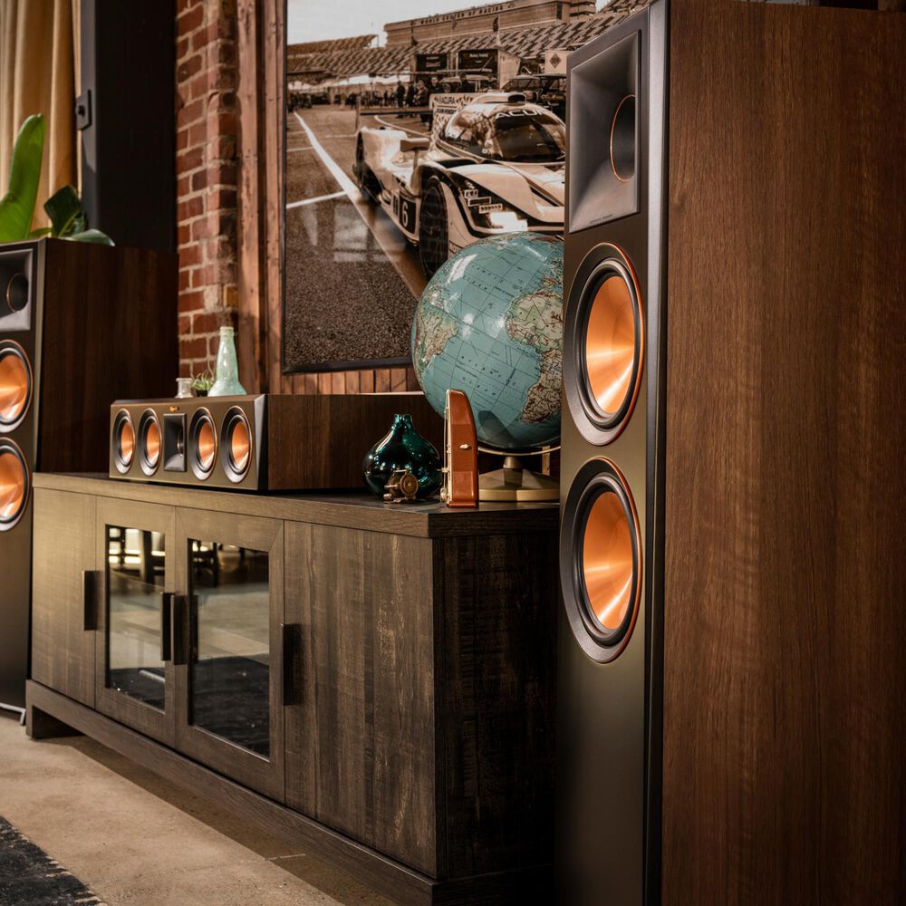 Klipsch Reference Premiere Dual 8&quot; Dolby Atmos 2-Way Floorstanding Speaker in Walnut, , large