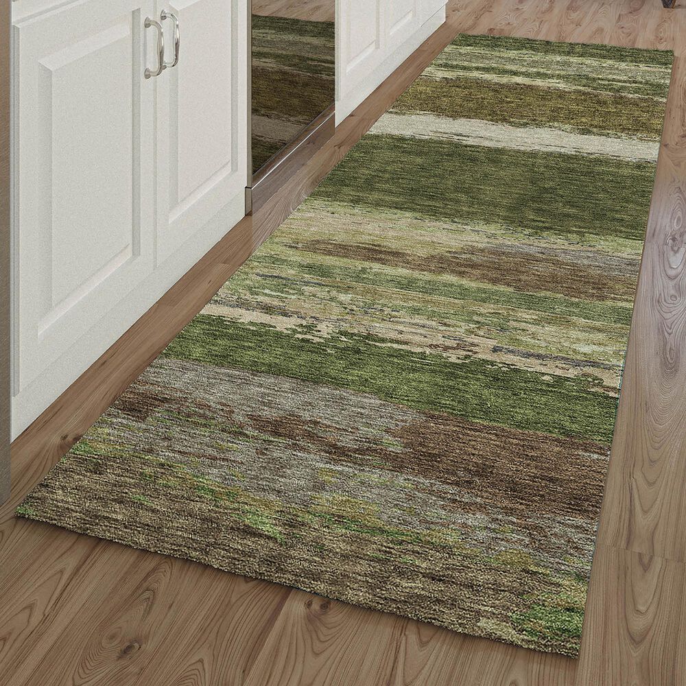 Dalyn Rug Company Trevi TV8 2&#39;3&quot; x 7&#39;6&quot; Olive Runner, , large