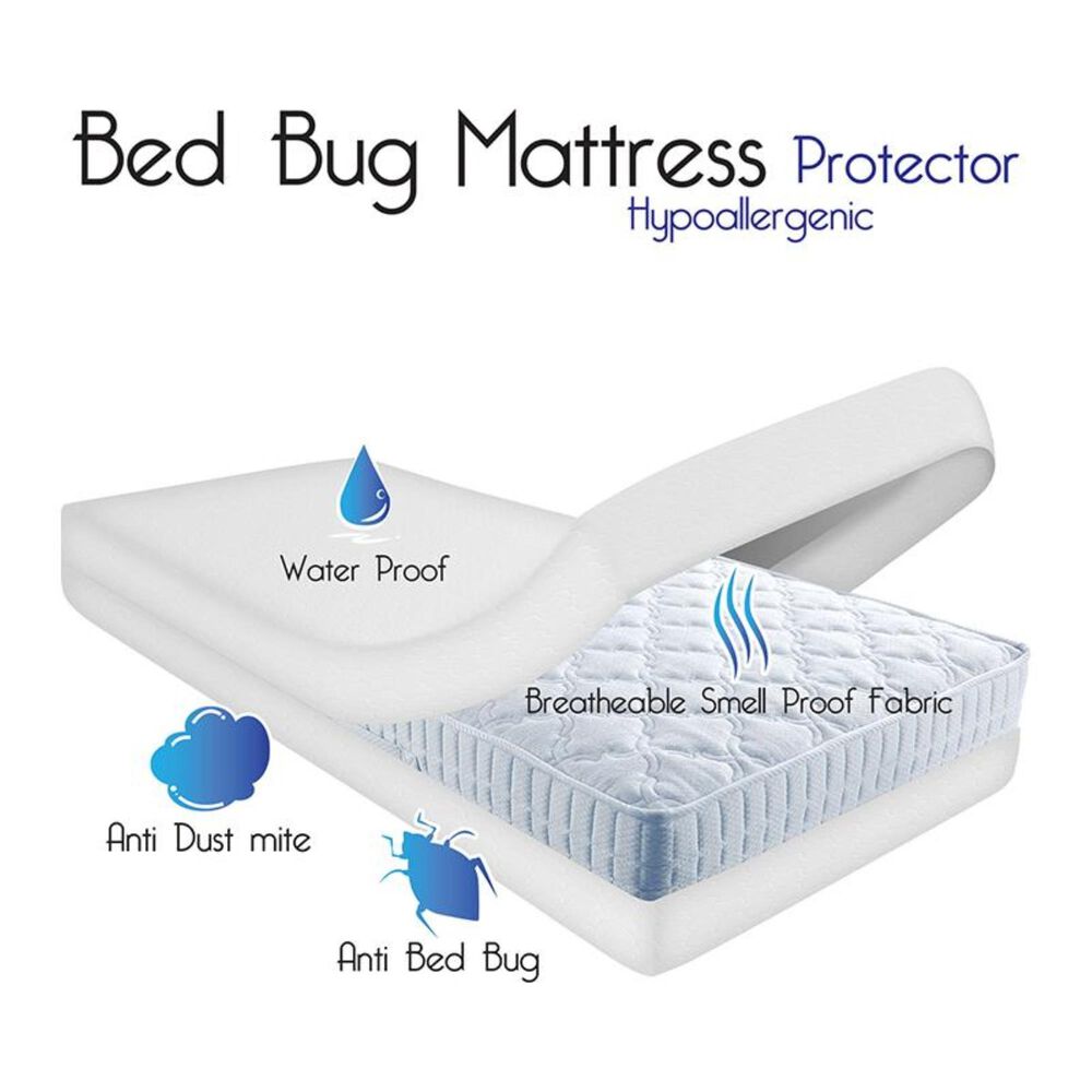 Timberlake Remedy King Bed Bug Dust Mite Cotton Mattress Protector in White, , large