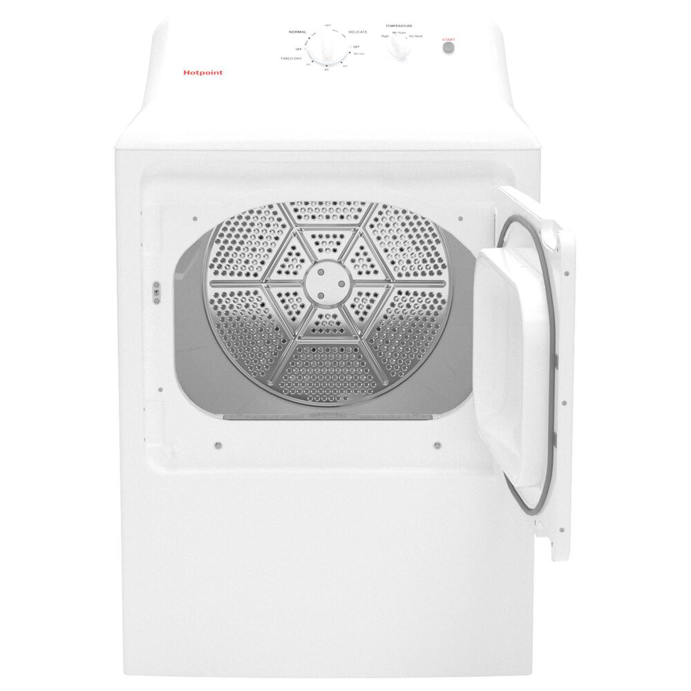 Hotpoint 4.0 Cu. Ft. Top Load Washer and 6.2 Cu. Ft. Electric Dryer Laundry Pair in White, , large