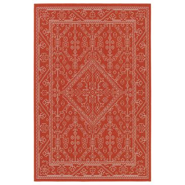 Kaleen Rugs Sunice 1"9" x 3" Tangerine and White Area Rug, , large
