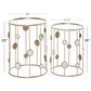 Maple and Jade Contemporary Accent Table in Gold (Set of 2), , large