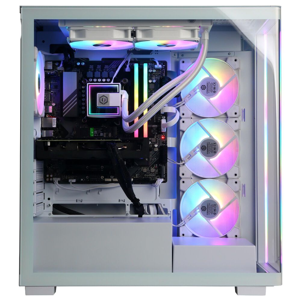 CyberPowerPC Gamer Supreme Gaming Desktop | Intel Core i7-14700F - 32GB RAM - NVIDIA GeForce RTX 5060 Ti Graphics - 2TB SSD in White, , large