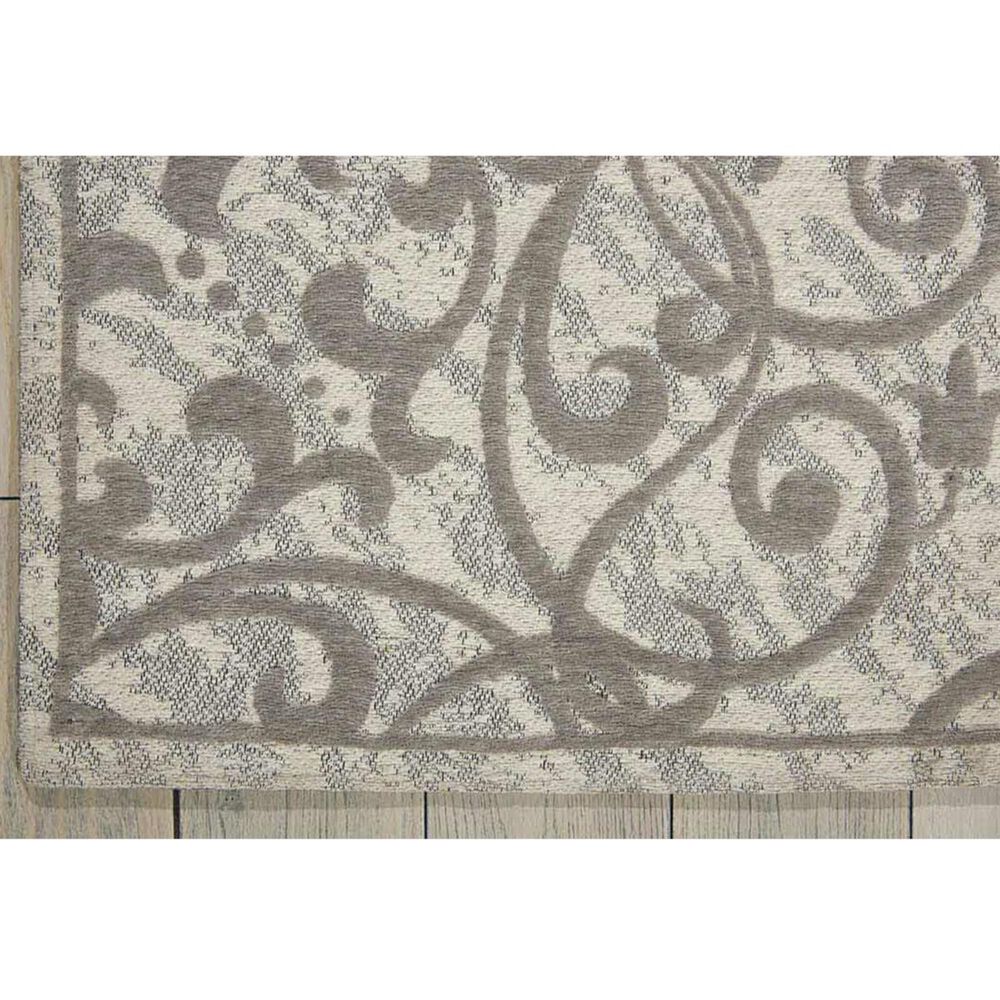 Nourison Damask DAS01 2&#39;3&quot; x 3&#39;9&quot; Ivory and Grey Area Rug, , large