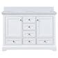 Lexora Home Dukes 48" Double Bathroom Vanity in White with 2 cm White Quartz Top and Rectangular Sinks, , large