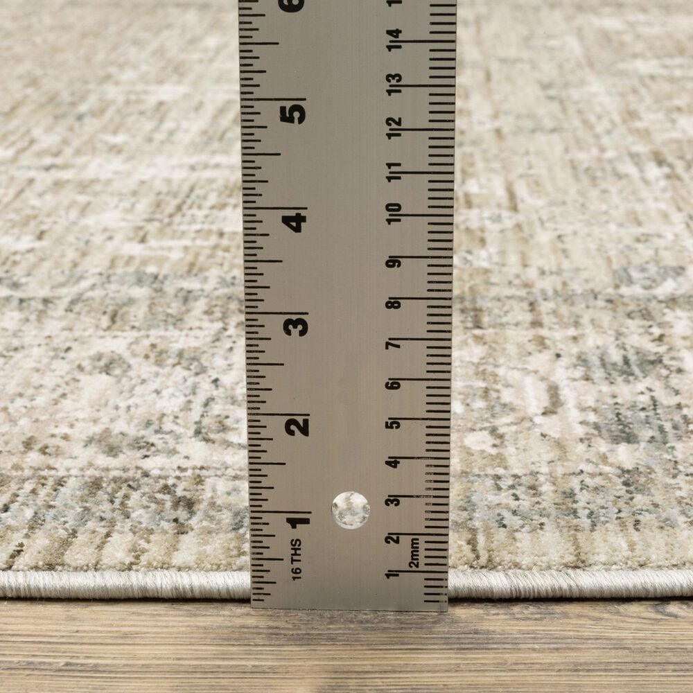 Oriental Weavers Avalon AVA03 Beige and Grey 2'7" x 7'7"Runner, , large