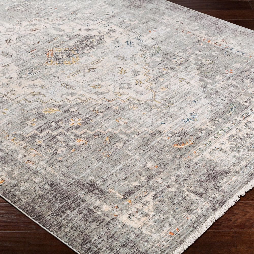 Surya Presidential PDT-2311 Dusty Sage, Gray, Charcoal, Ivory, Wheat, Ice Blue, Blue, Light Olive, Saffron and Orange 8&#39;10&quot; x 12&#39;10&quot; Area Rug, , large