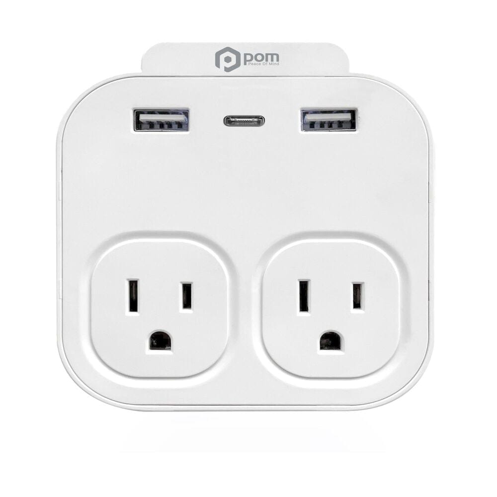 Pom Gear POM Gear Power Station 3 Dual AC / Dual USB w Nightlight, , large