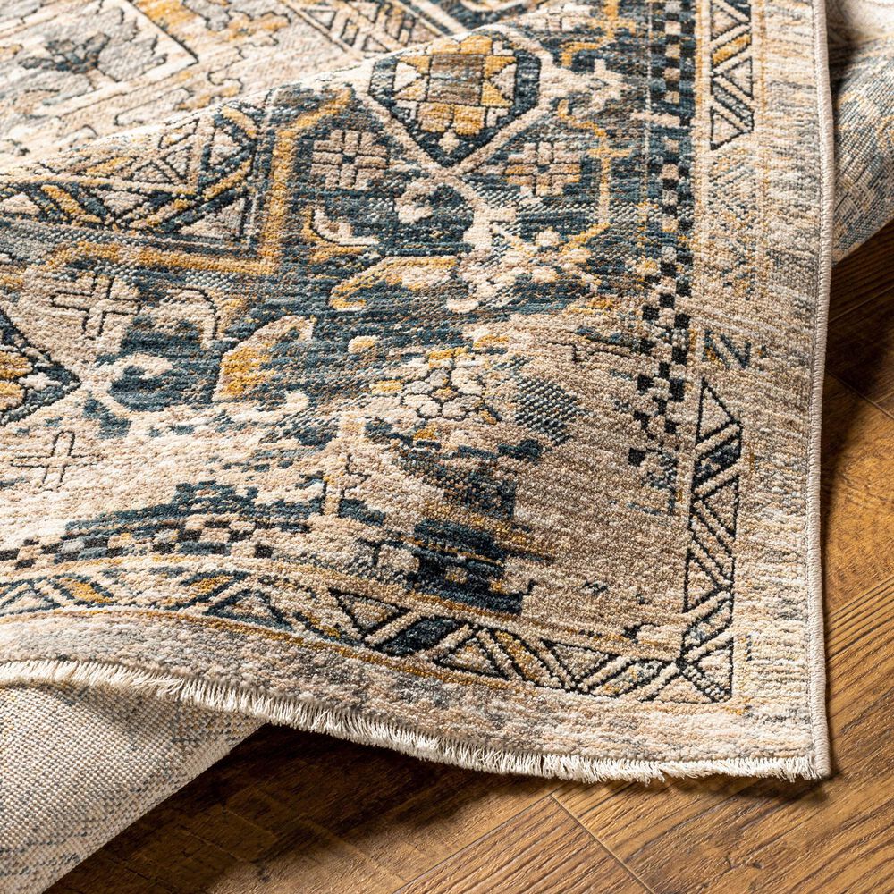 Surya Aspendos APS-2321 5&#39; x 7&#39;5&quot; Teal, Mustard, Black, Medium Gray, Charcoal and Light Beige Area Rug, , large