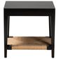 Baxton Studio Freya End Table in Black and Natural Brown, , large