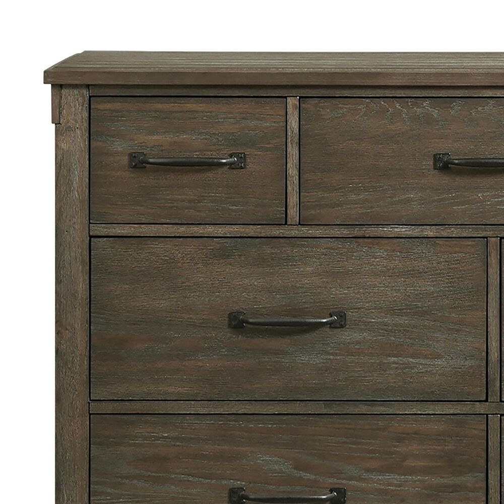 Mayberry Hill Scott 7 Drawer Dresser and Mirror in Dark Walnut, , large