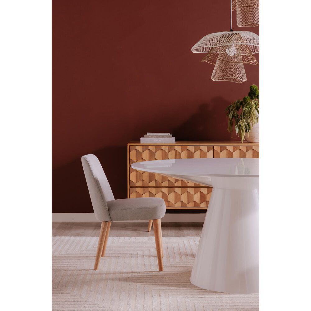 Moe&#39;s Home Collection Otago 54&quot; Round Dining Table in White - Table Only, , large