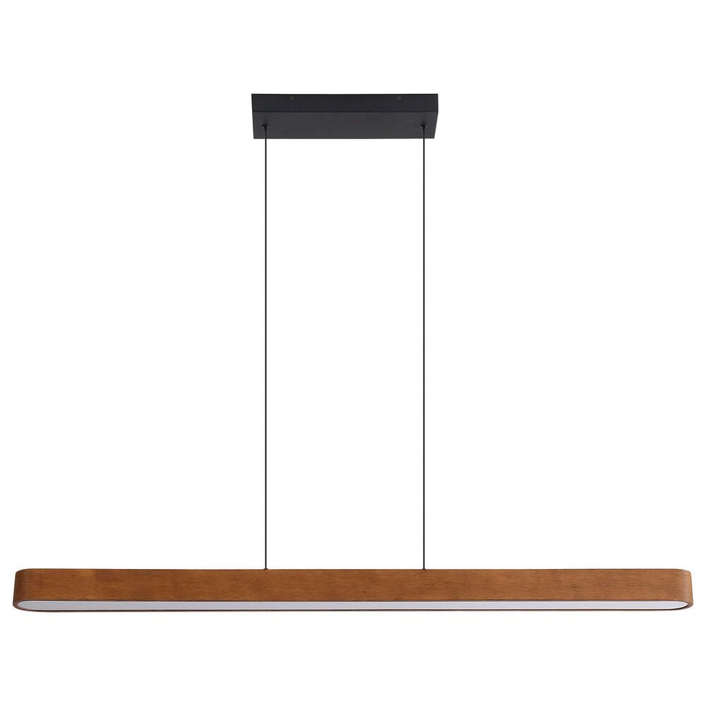 Golden Lighting Silva 1-Light Pendant in Black and Walnut, , large