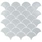 Emser Impact Gray 3" x 3" Scalloped on 11" x 12" Porcelain Mosaic Sheet, , large