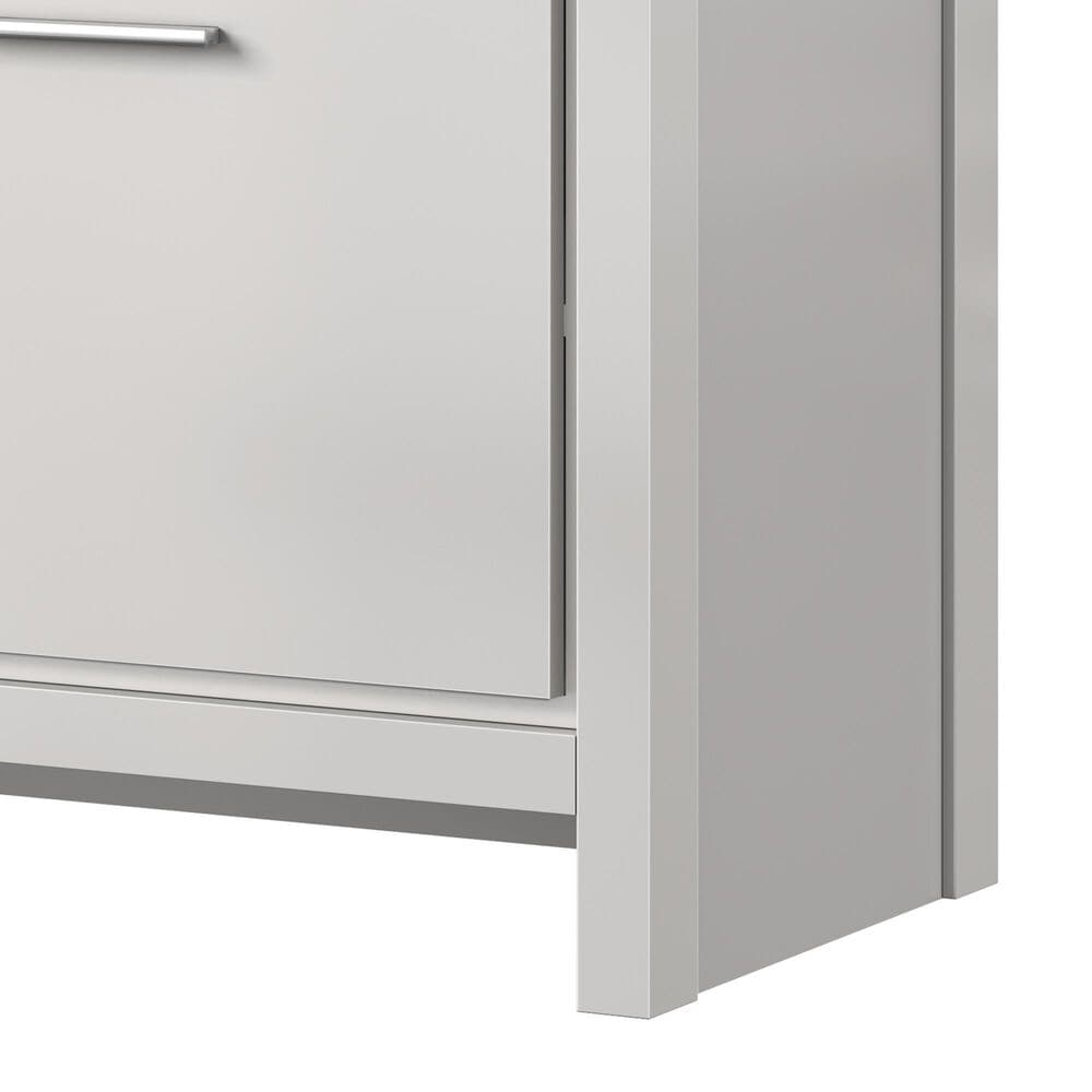 Lexora Home Lafarre 48&quot; Double Bathroom Vanity in White with 2 cm White Cultured Marble Top and Rectangular Sinks, , large