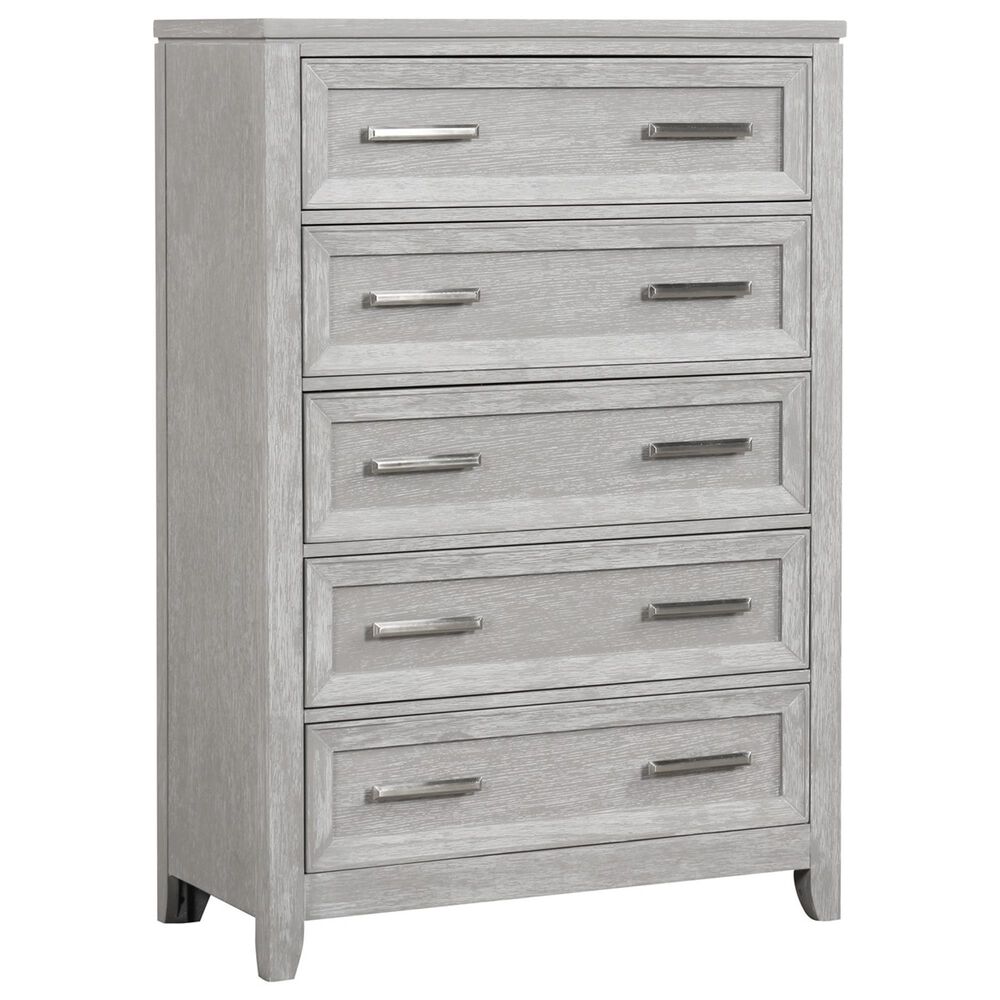 New Heritage Design Fiona 5-Piece Queen Bedroom Set in Mist Gray, , large