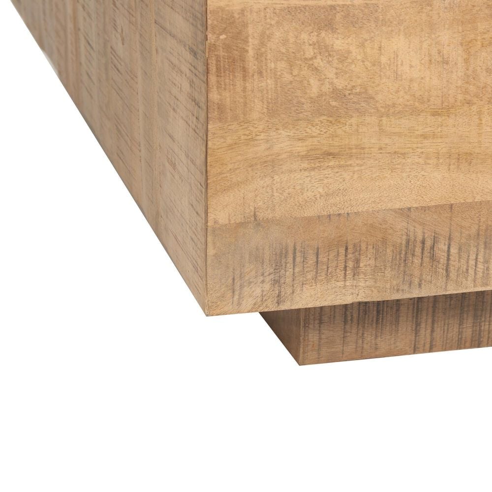 Mercana Furniture &amp; Decor Hayden Square Coffee Table in Light Brown, , large