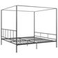 Novogratz Marion King Canopy Bed in Dark Gray, , large