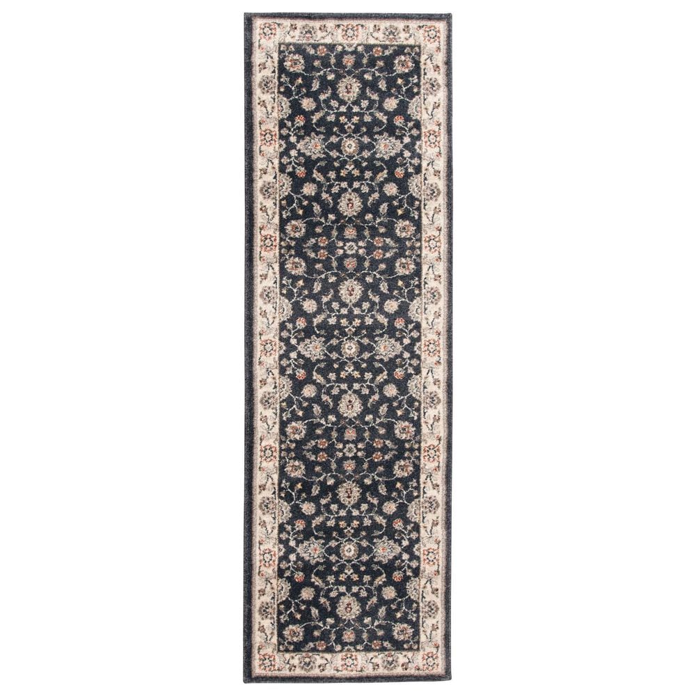 Central Oriental Minerva Maneli Vintage Blue 2"3" x 7"7" Runner, , large